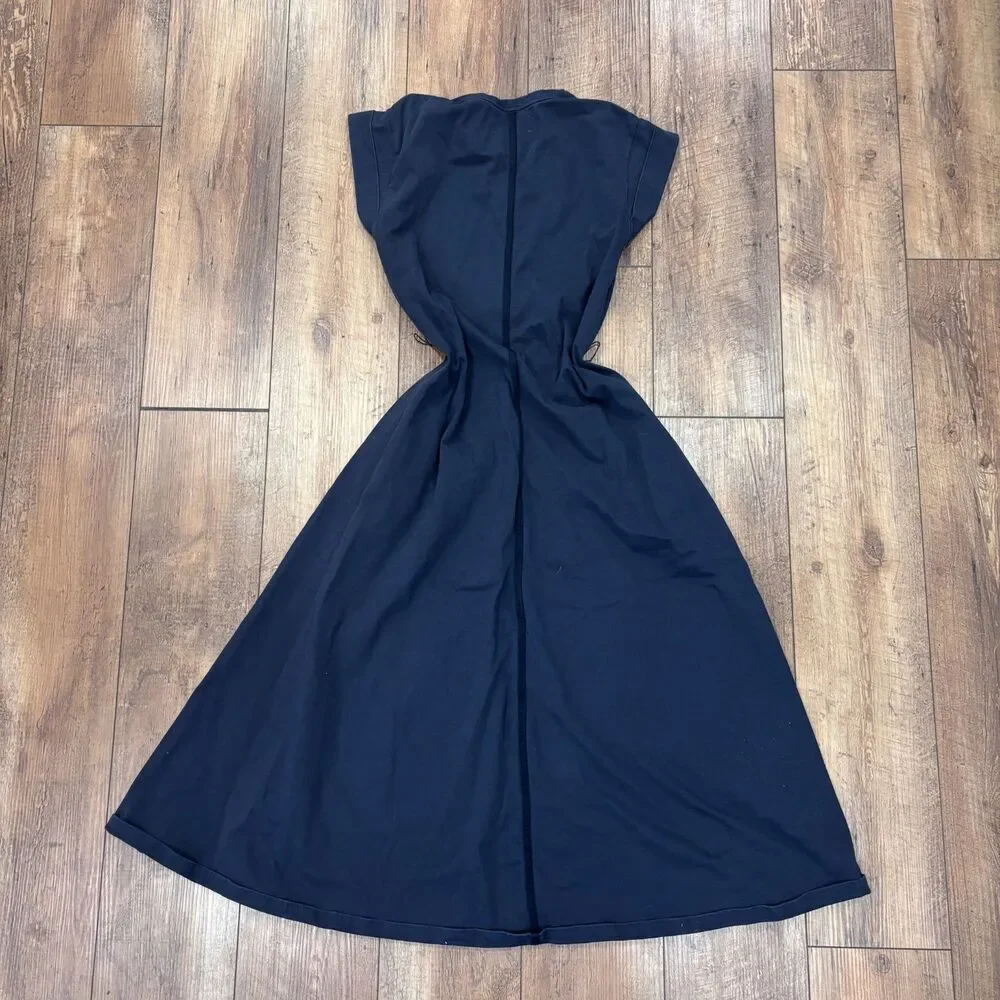 La Ligne New York Andie Dress Washed Out Black Organic Cotton XS $225 NO BELT